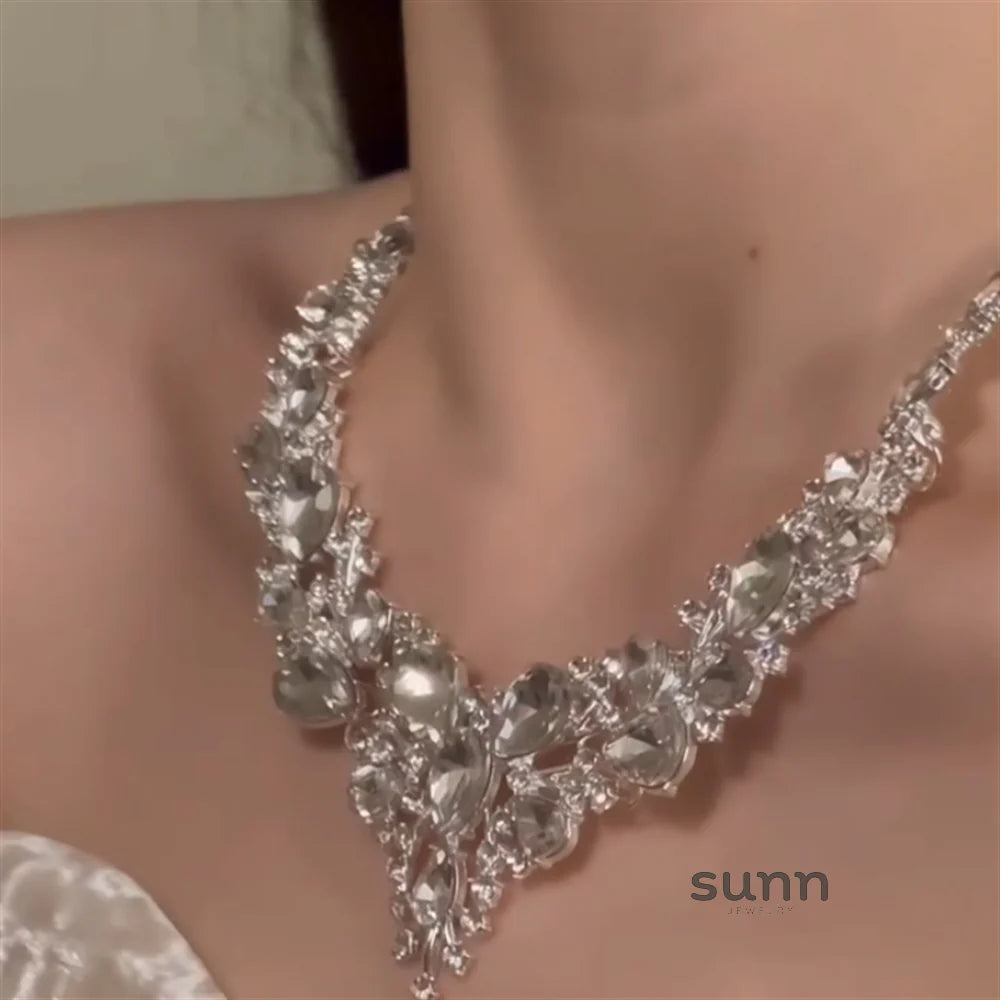 Lyliana Teardrop Zircon Necklace Set