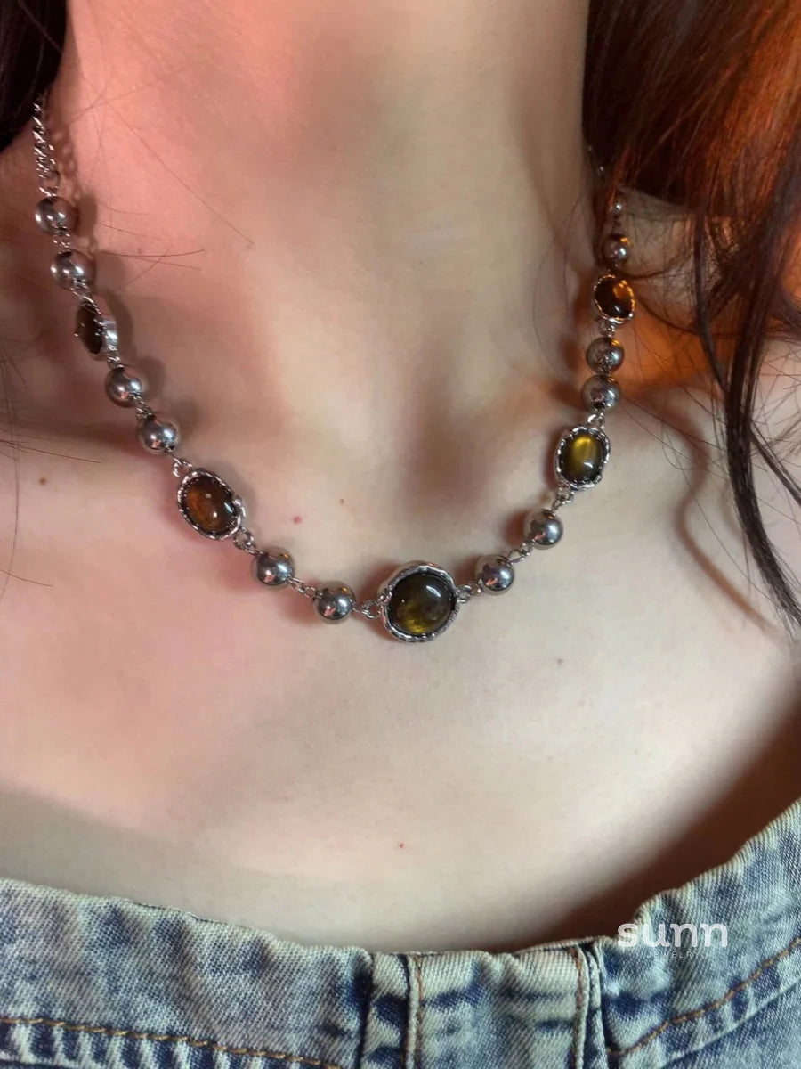 Lyndee Luminous Cat Eye Necklace