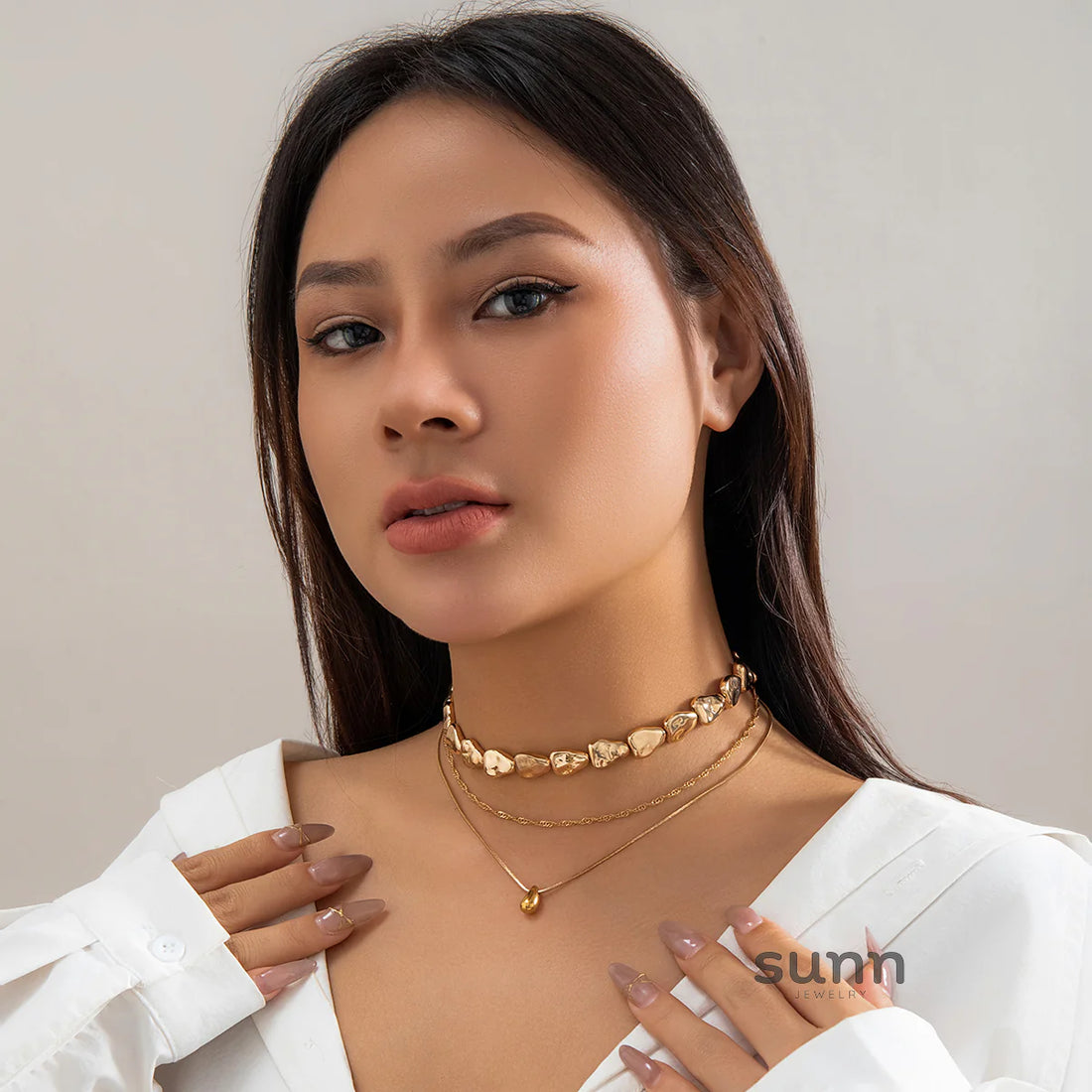 Lyndon Layered Chain Necklace Set