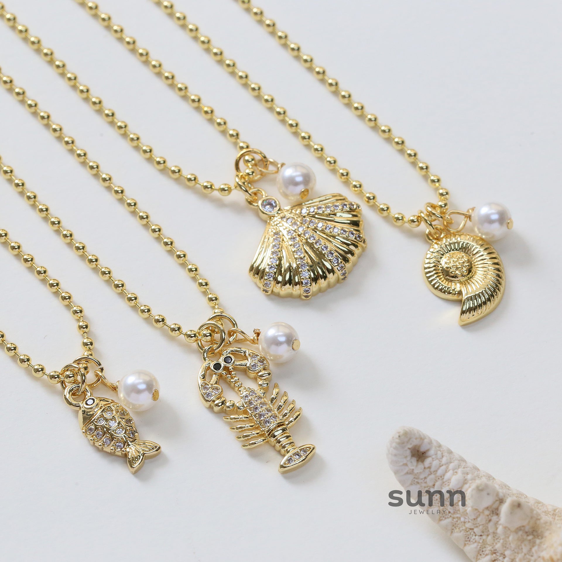 Lynley Ocean Charm Necklace [JE03RFVK]