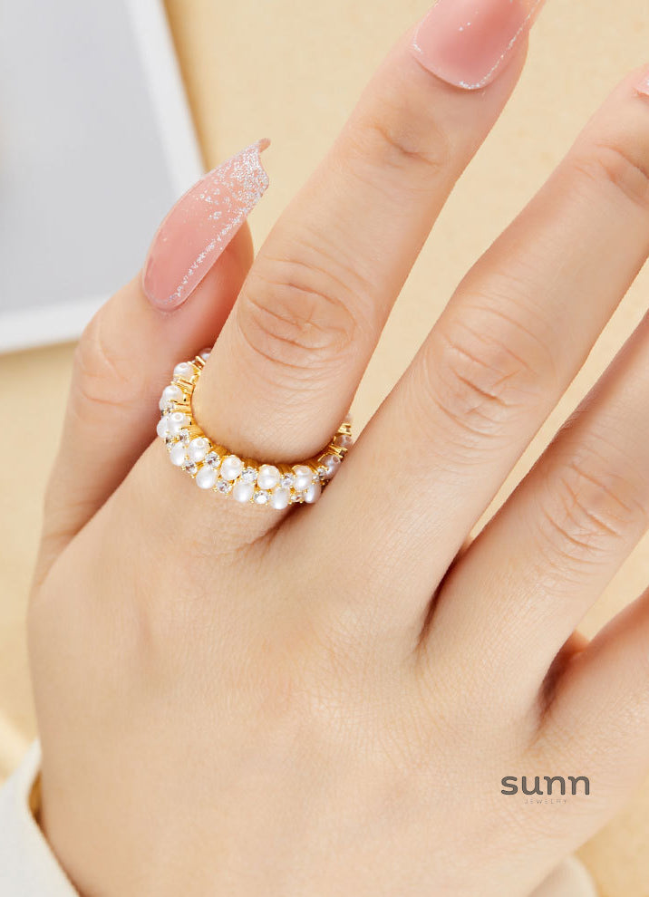 Lynley Sparkling Pearl Ring [1NI6M07Y]