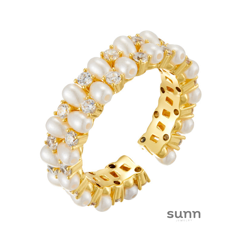 Lynley Sparkling Pearl Ring [CN98V59H]