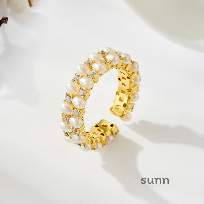 Lynley Sparkling Pearl Ring [TF3DSCJL]