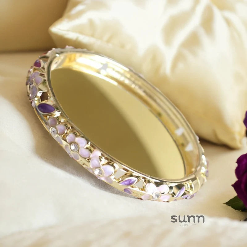Lynn Floral Enamel Bangle