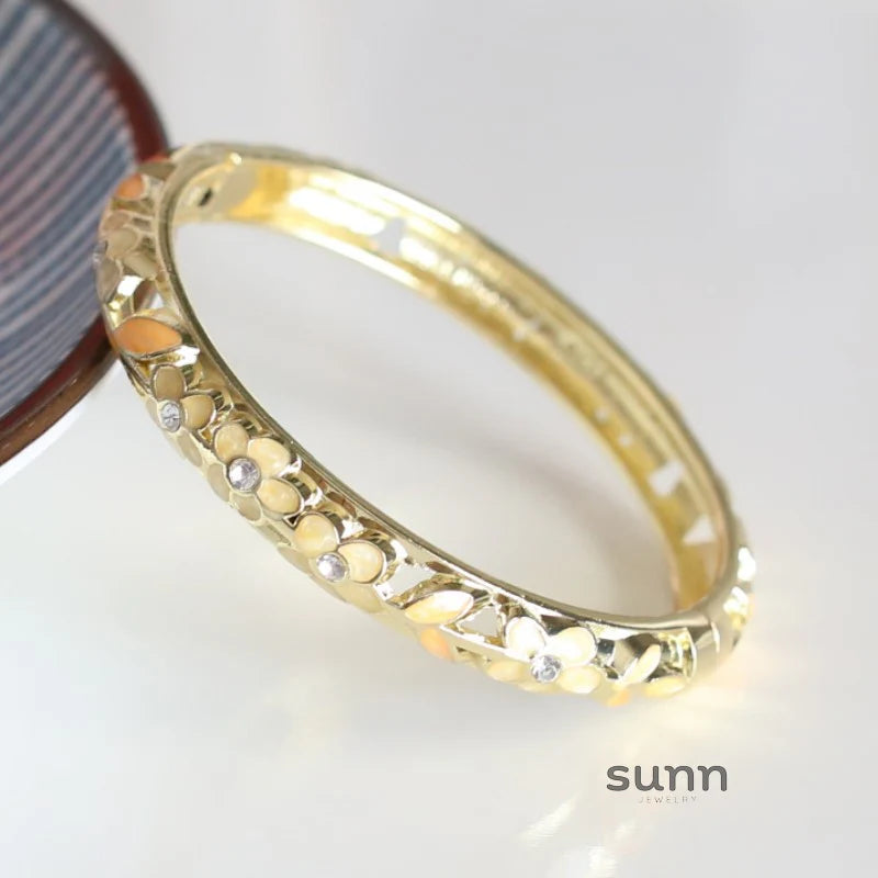 Lynn Floral Enamel Bangle