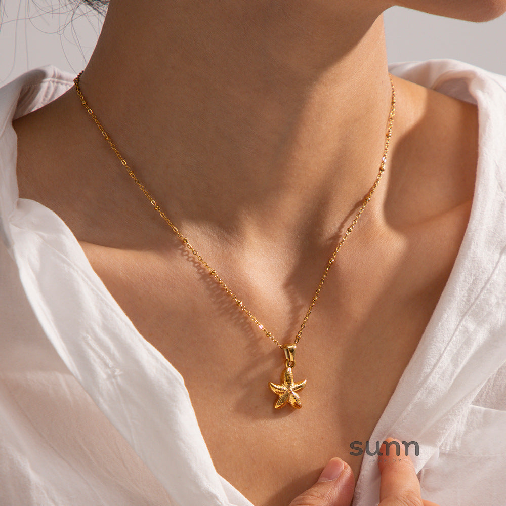 Lynn Layered Starfish Necklace [DP1TY87M]