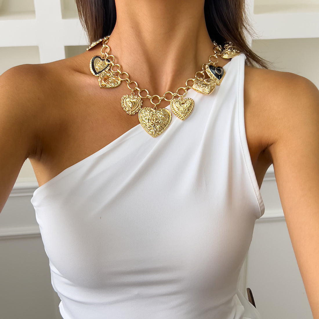 Lyrica Molten Heart Necklace [0KHJI23T]