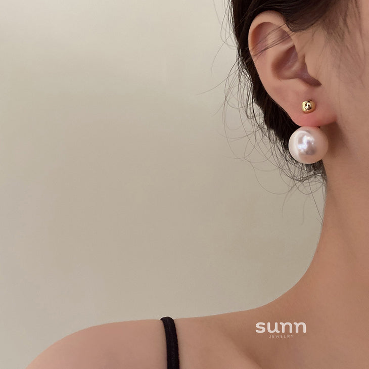 Lyrik Gold Pearl Drop Earrings [QU4J9QQ1]
