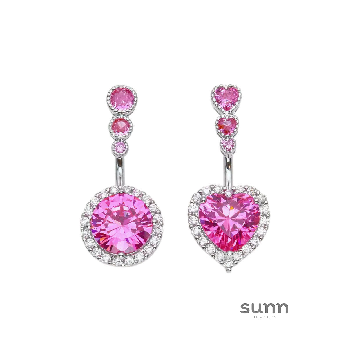 Lyvia Diamond Heart Navel Ring [NG94TJNR]