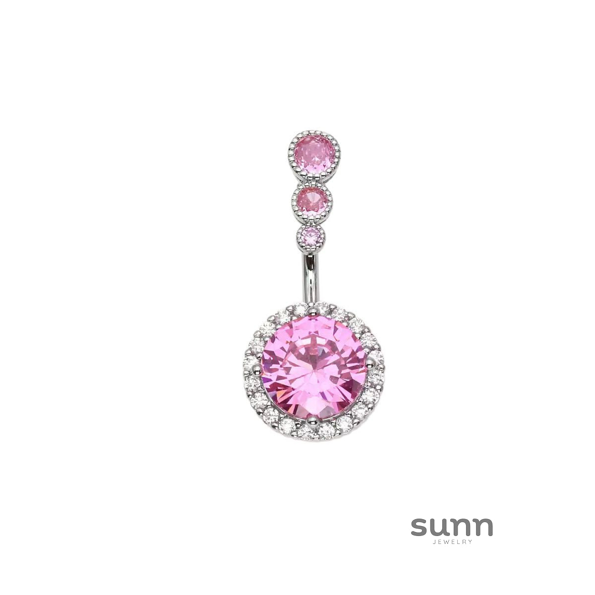 Lyvia Diamond Heart Navel Ring [PS91MG1U]