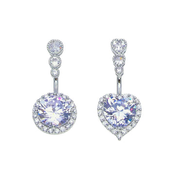 Lyvia Diamond Heart Navel Ring [KFSH6H9F]