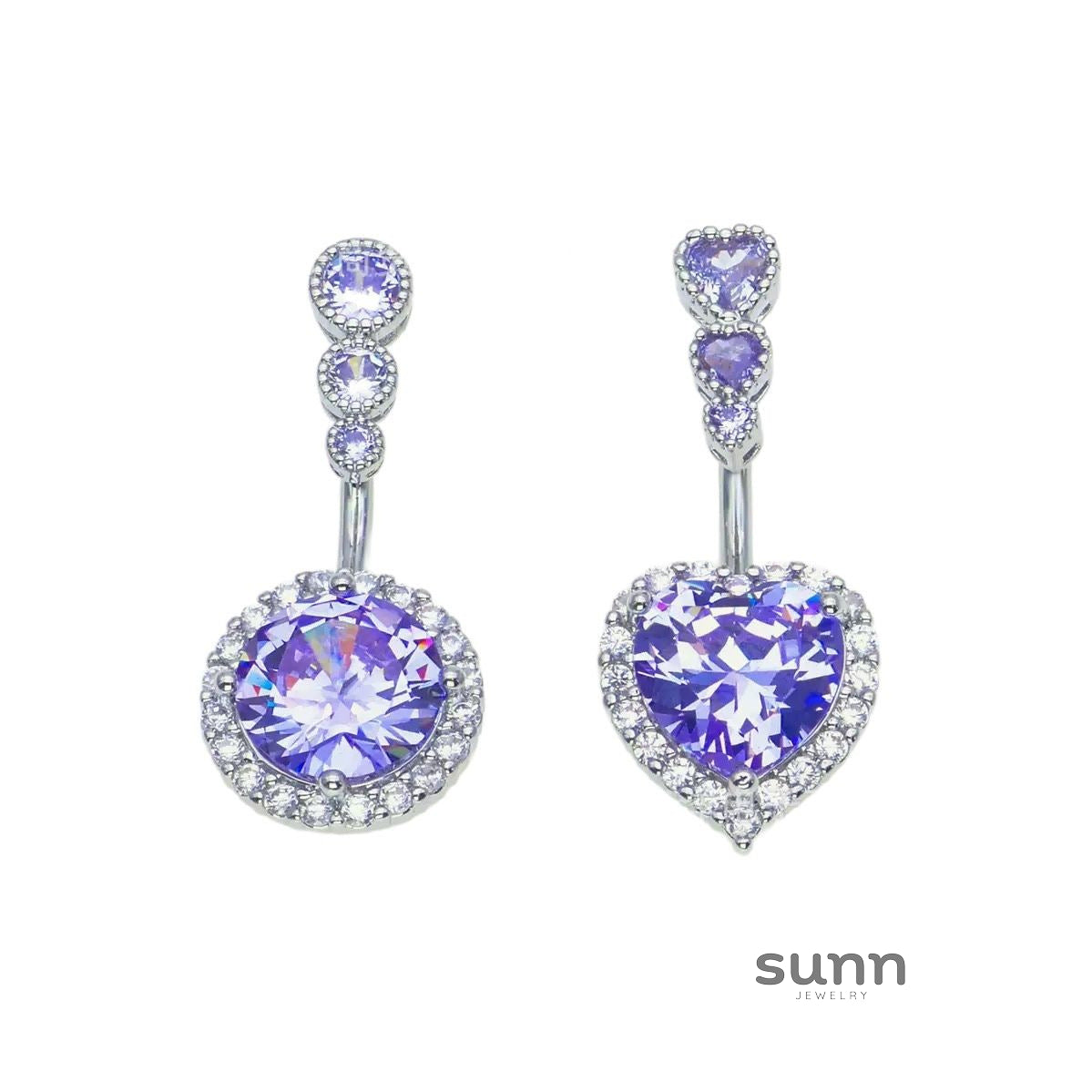 Lyvia Diamond Heart Navel Ring [5443OMAX]