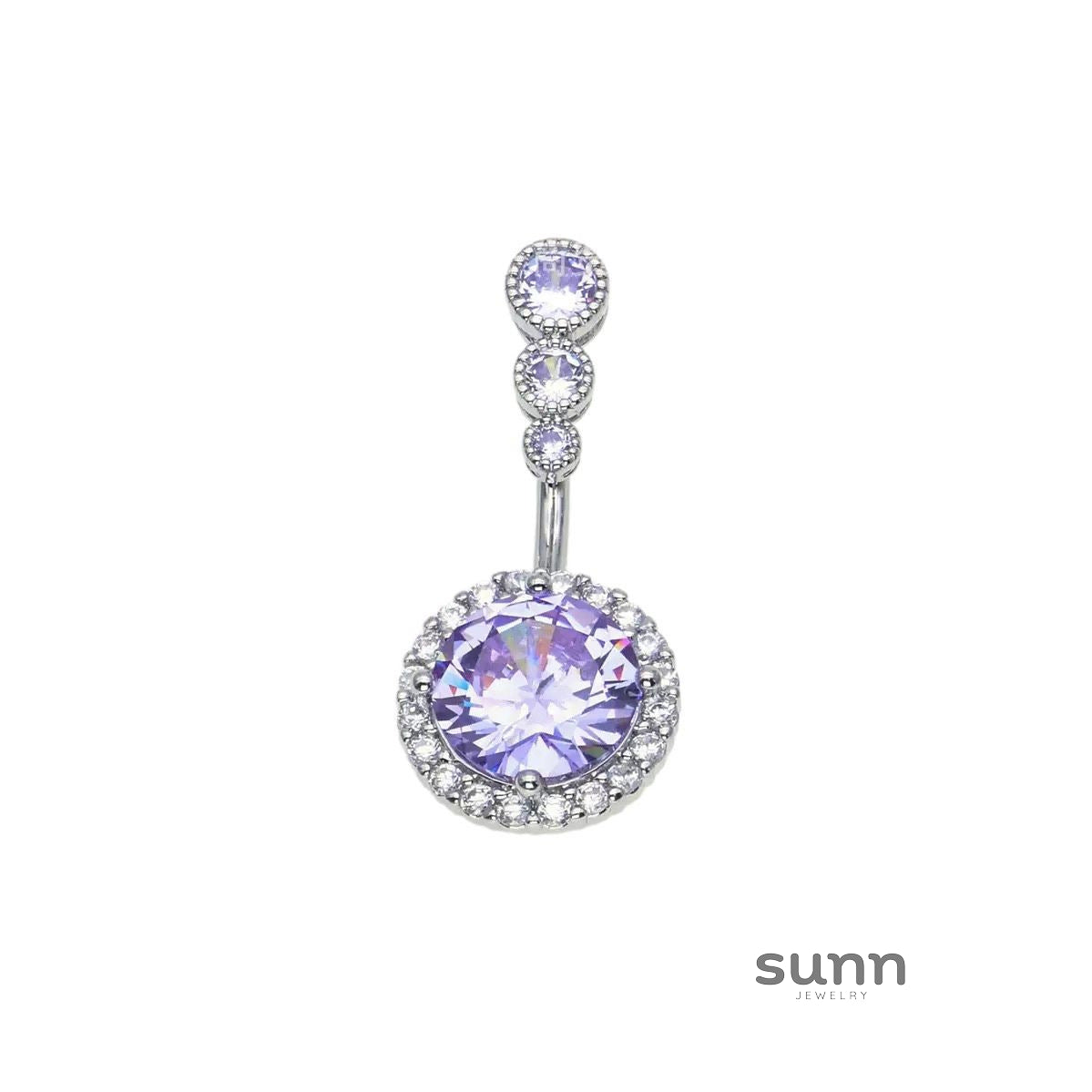 Lyvia Diamond Heart Navel Ring [HPJ4X516]
