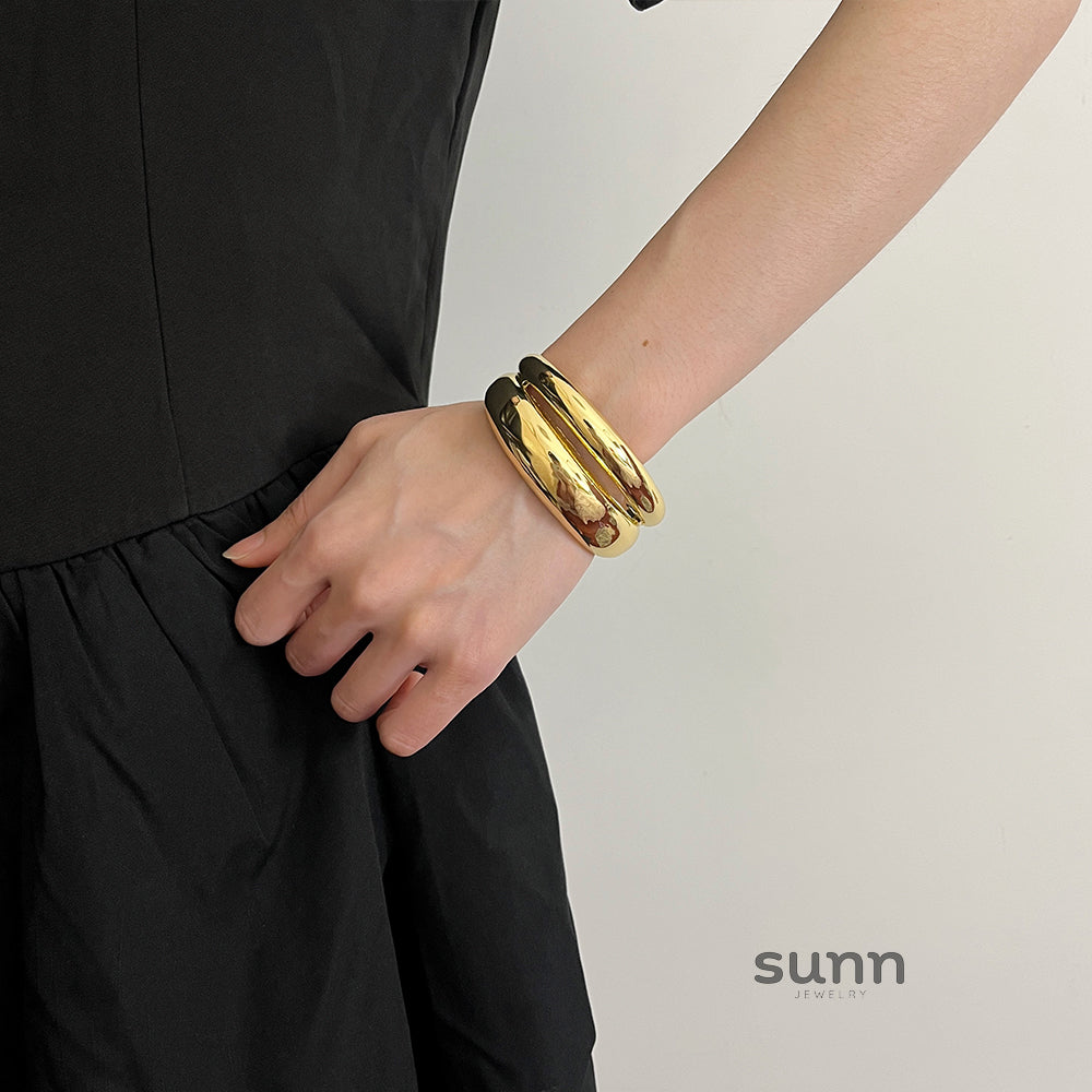 Mabel Sleek Layered Cuff [DJ13ZDF7]