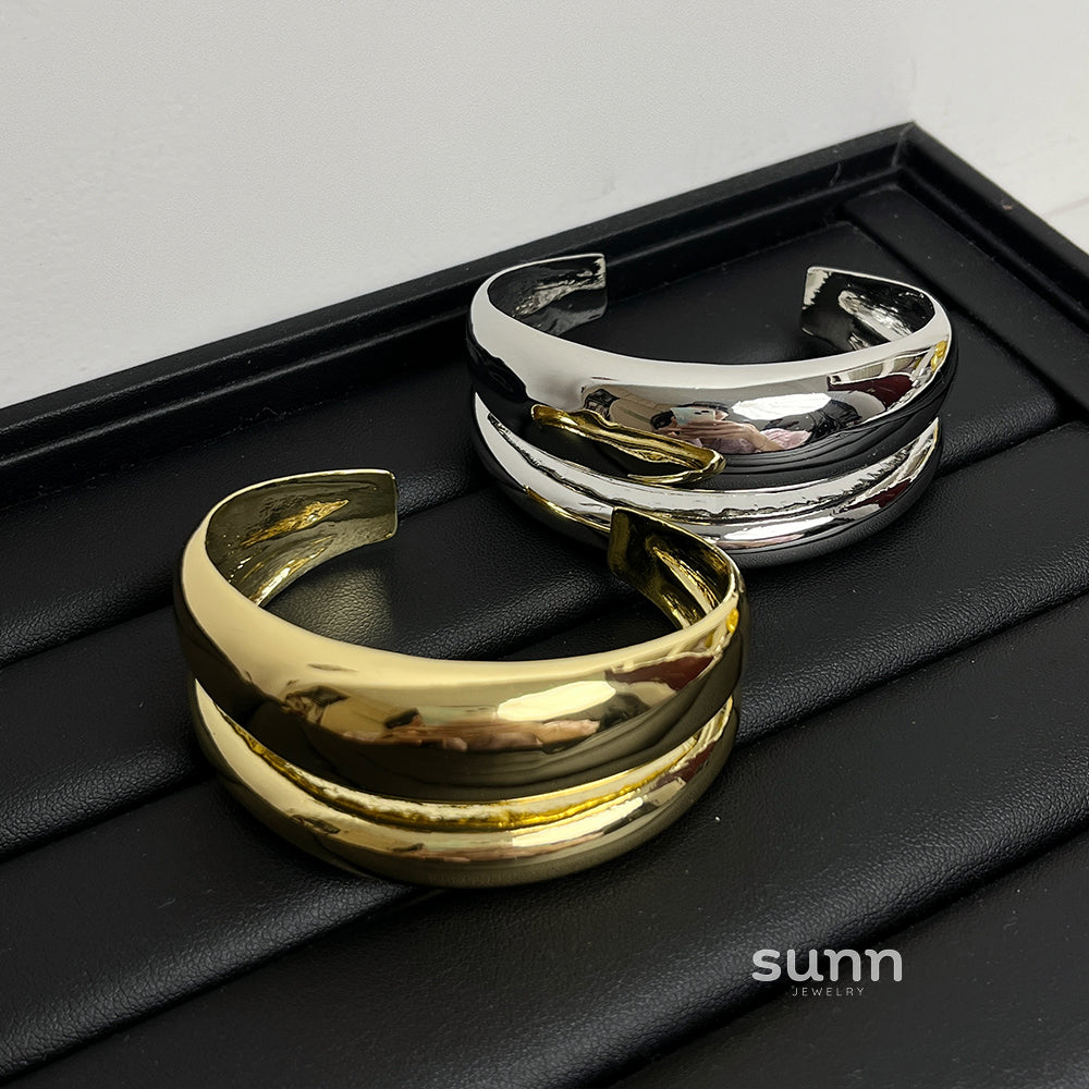 Mabel Sleek Layered Cuff [E7CEKNOW]