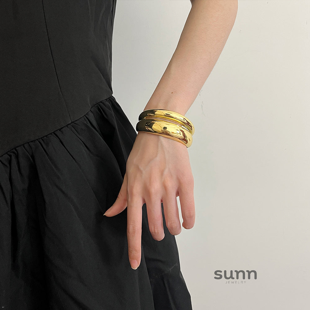 Mabel Sleek Layered Cuff [1LZXHKWC]