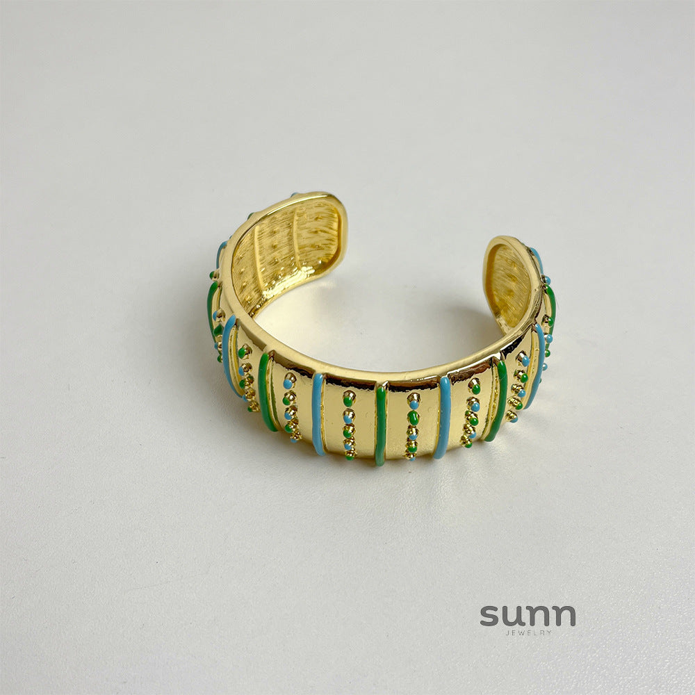 Mabry Enamel Cuff Bracelet [WY828OKF]