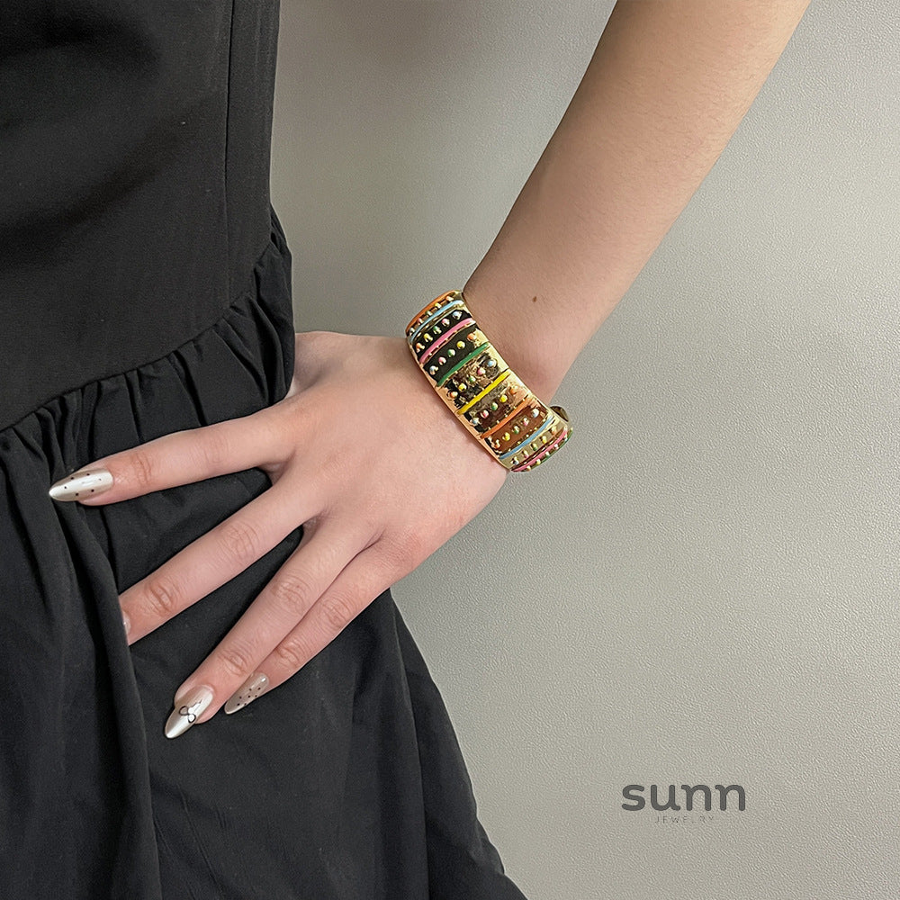 Mabry Enamel Cuff Bracelet [PW6I4VBK]