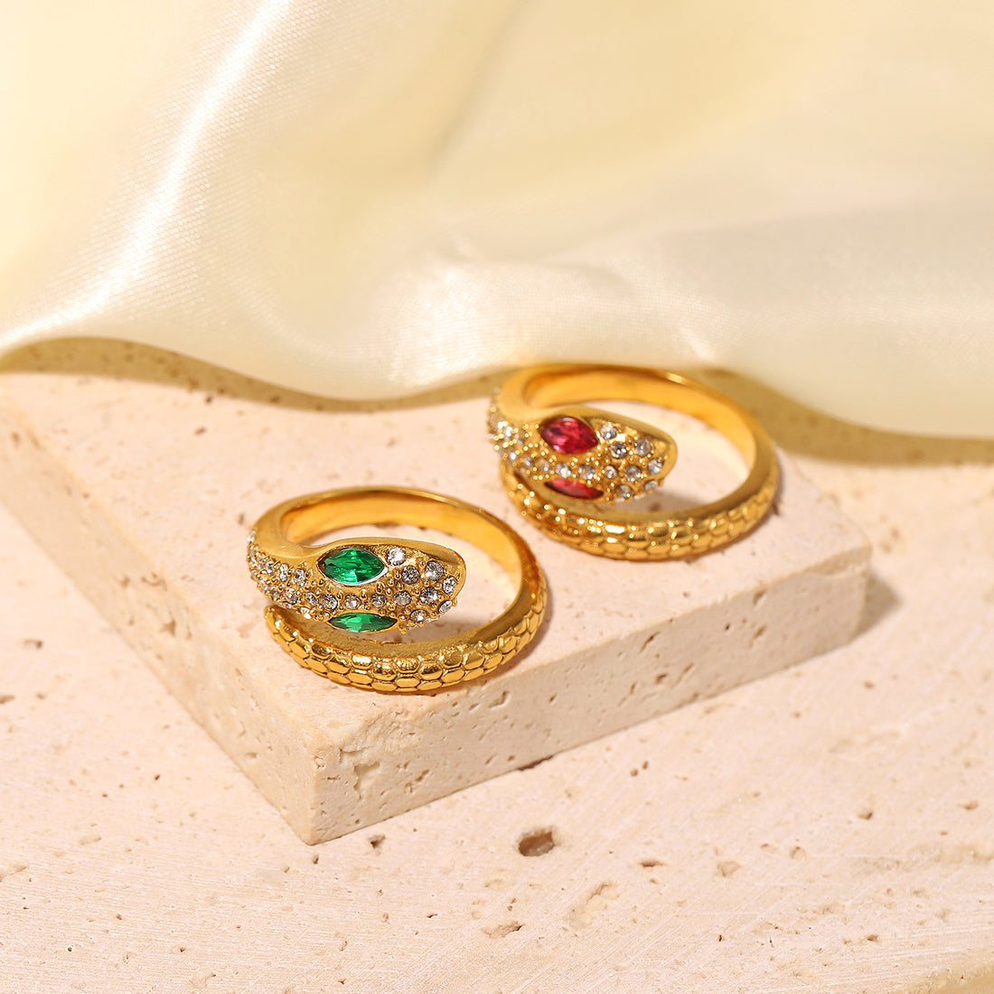Macee Serpentine Zircon Ring [502RLVAL]