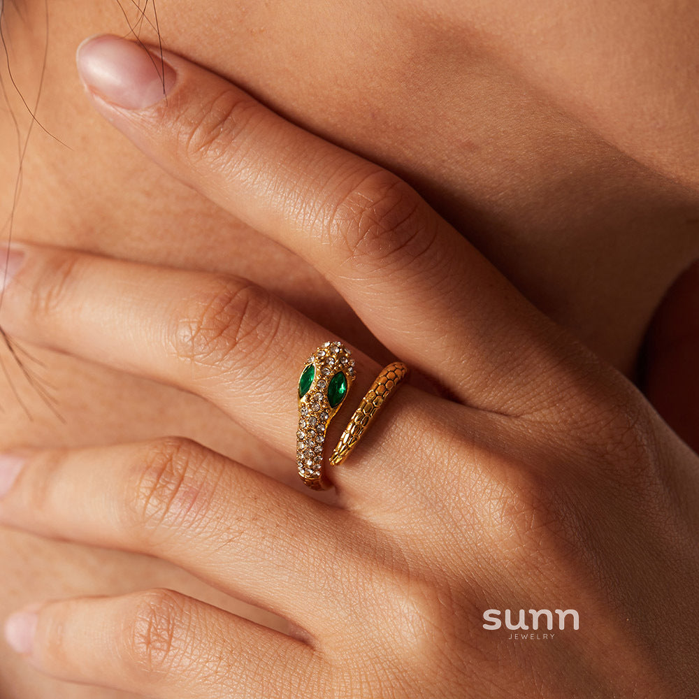 Macee Serpentine Zircon Ring [O3C80EK1]
