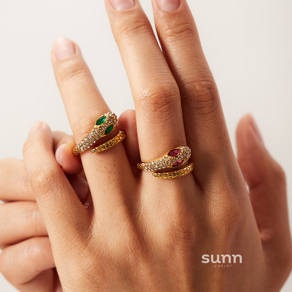 Macee Serpentine Zircon Ring [502RLVAL]