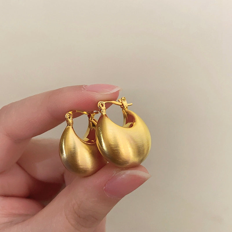 Macey Brushed Abstract Earrings [C3BPPMVS]