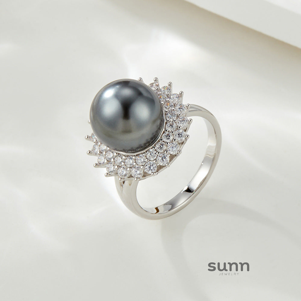 Maci Pearl Zircon Ring [2SCK622D]