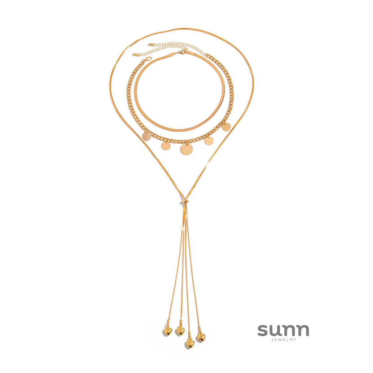 Mackayla Layered Shimmer Necklace [XXWUMQKD]