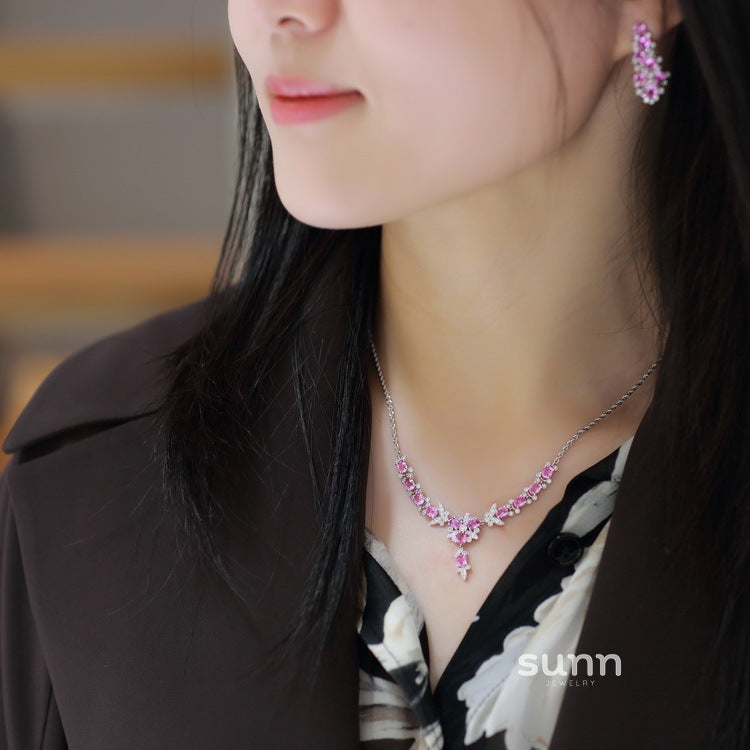 Mackenna Pink Butterfly Necklace [7NMU5HYK]