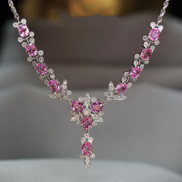 Mackenna Pink Butterfly Necklace [DTTCJ37A]