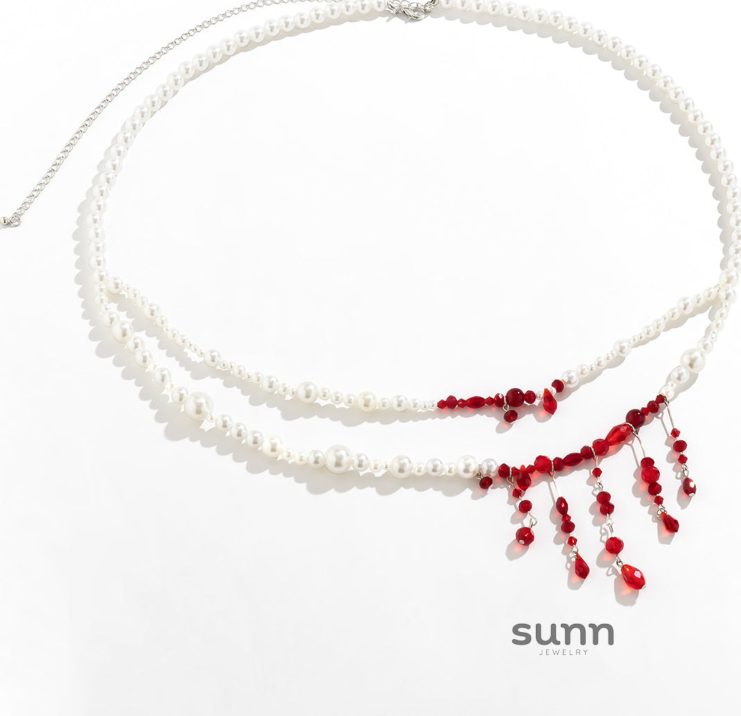 Mackenzie Gothic Pearl Waist Chain [54LLAQPL]
