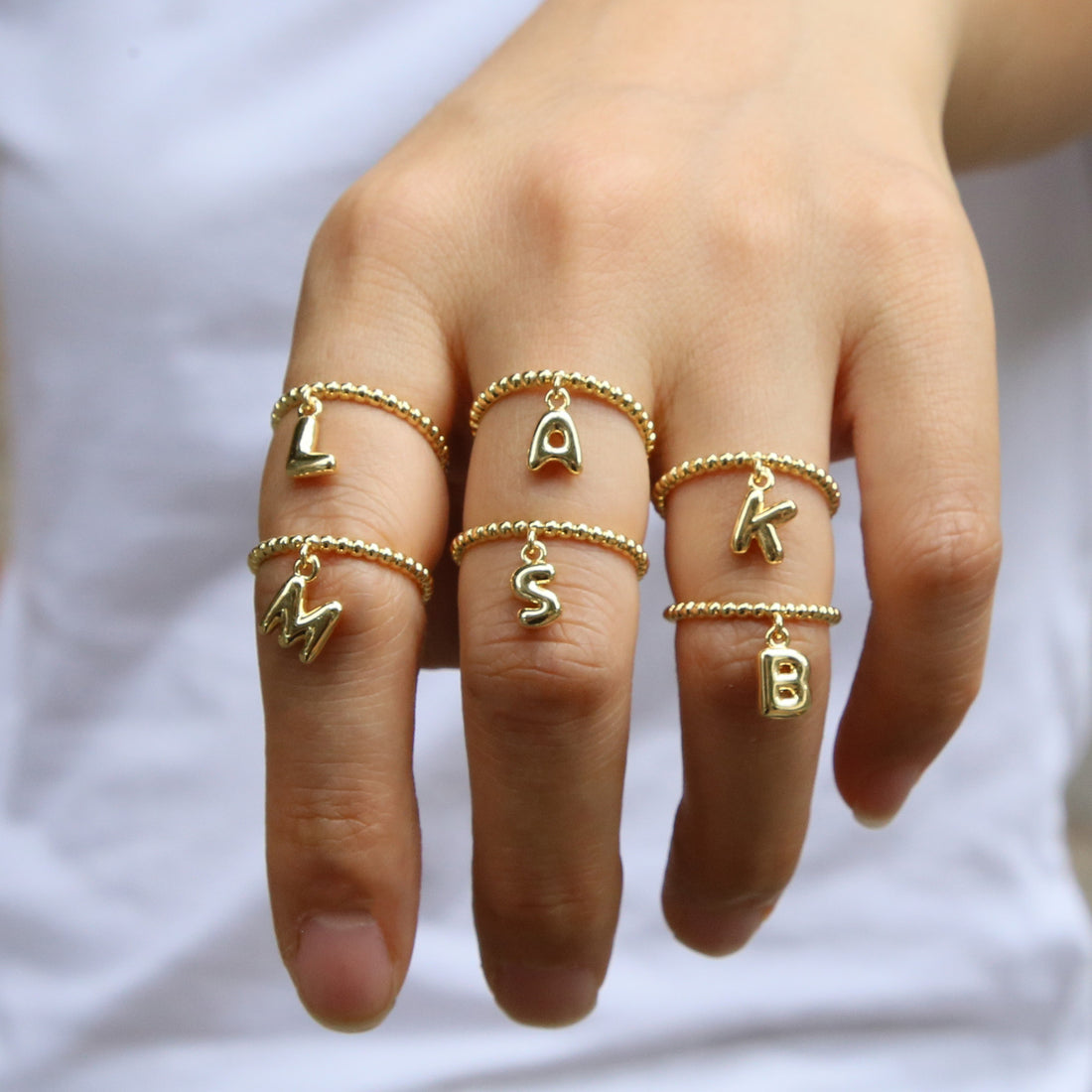Macyn Bubble Letter Open Ring [JM2HUAHJ]