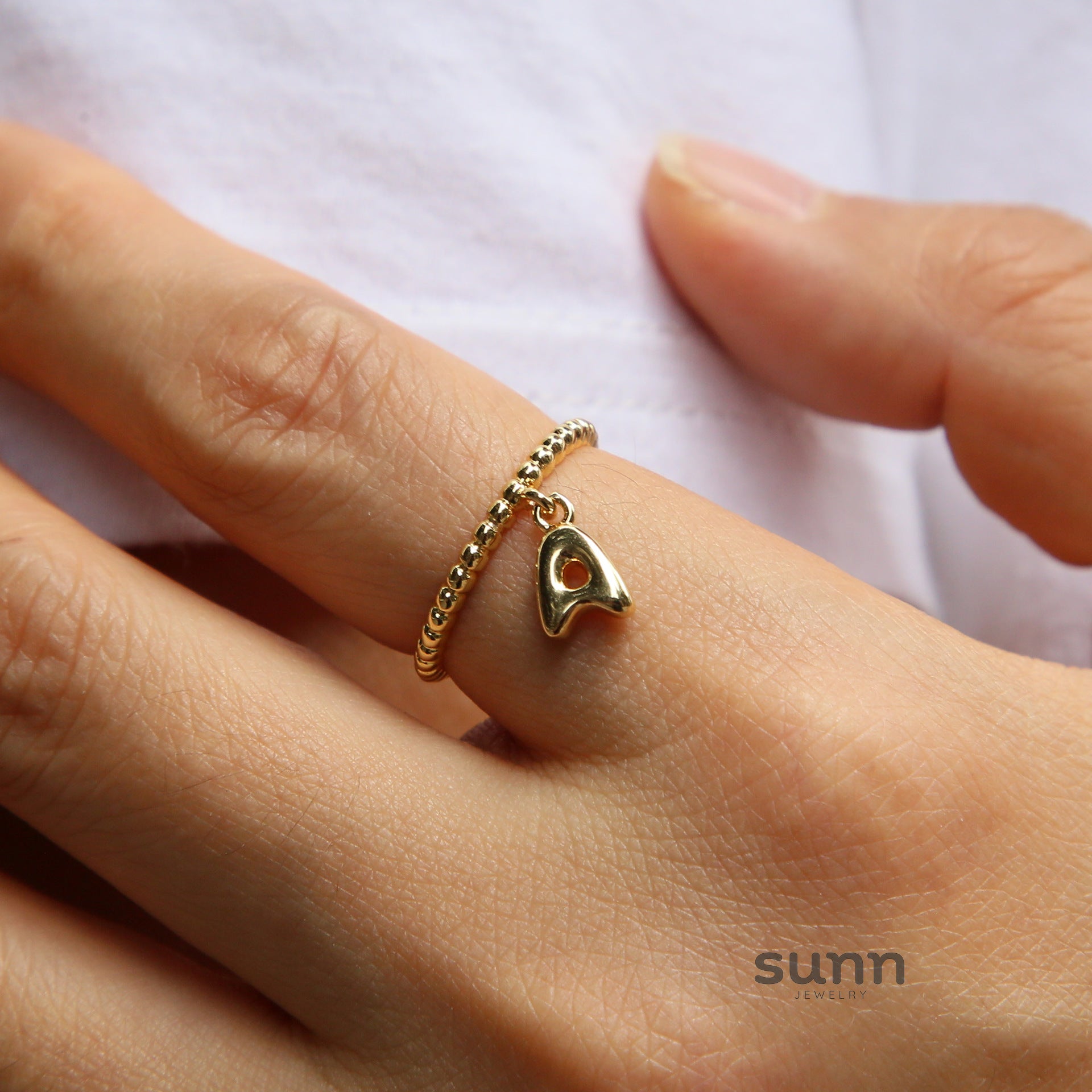 Macyn Bubble Letter Open Ring [6UOKTQA1]