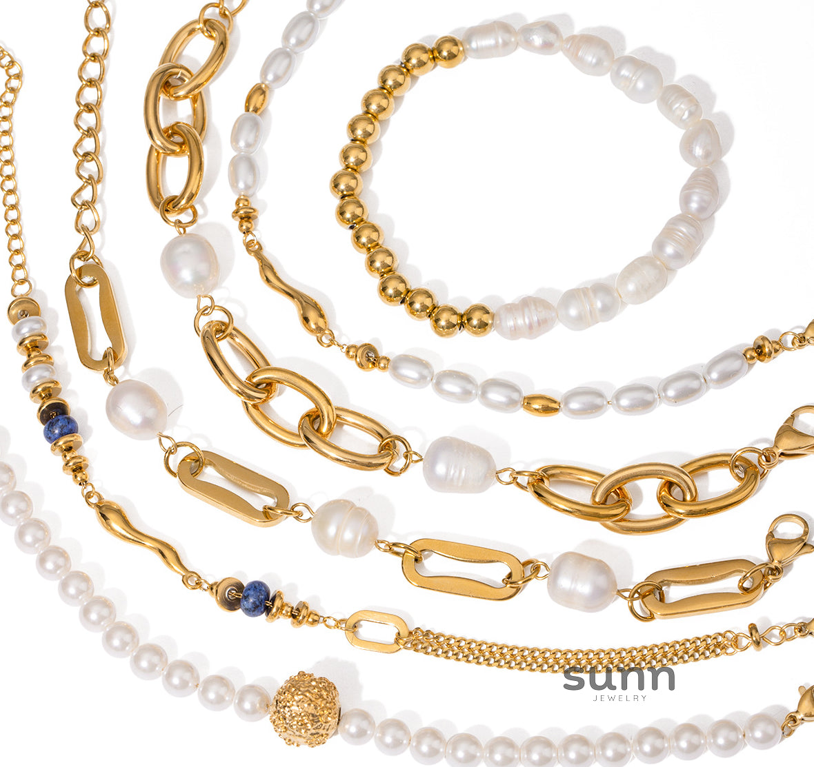 Maddalena Stacked Pearl Bracelet Set [IWAYKU7L]