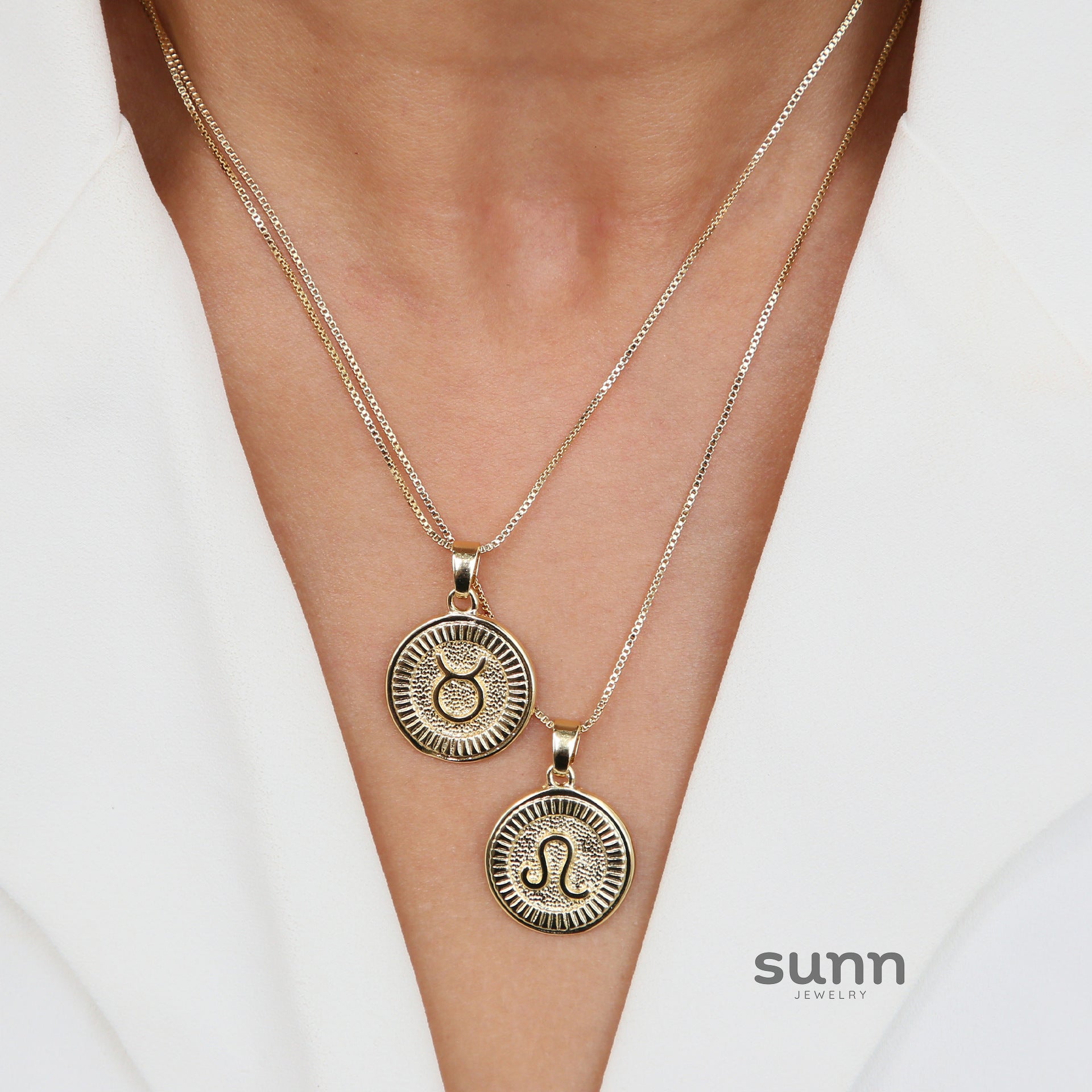 Maddelyn Zodiac Coin Necklace [R28I7MXV]