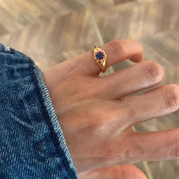 Maddisyn Aquamarine Octagram Ring
