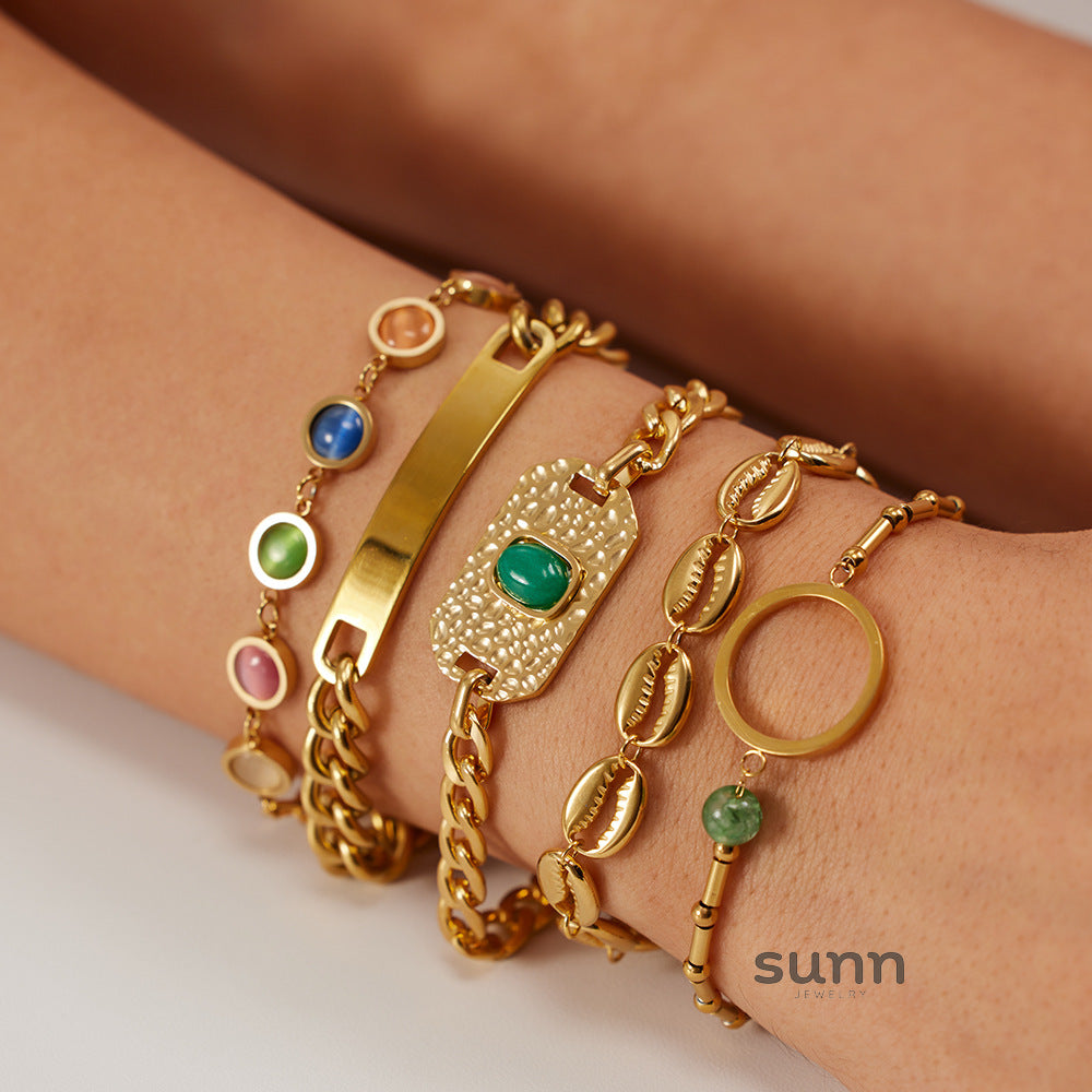 Maddox Gold Cuban Chain Bracelet [LCO9KOIE]