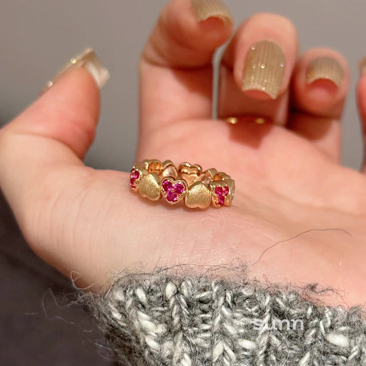 Maddyson Ruby Heart Ring [LHAAYQRW]