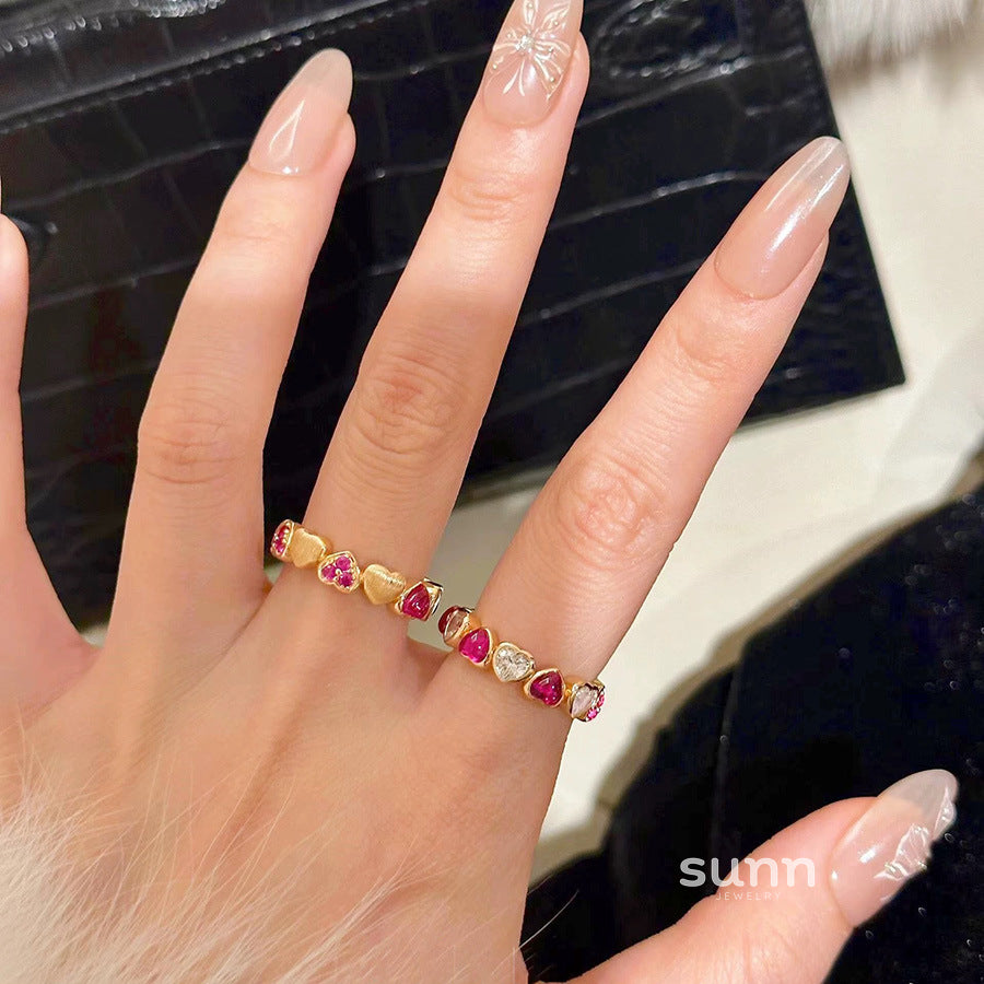 Maddyson Ruby Heart Ring [4789M9L3]