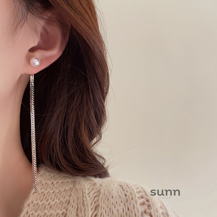 Madilynn Pearl Tassel Earrings [ZVLASJNO]