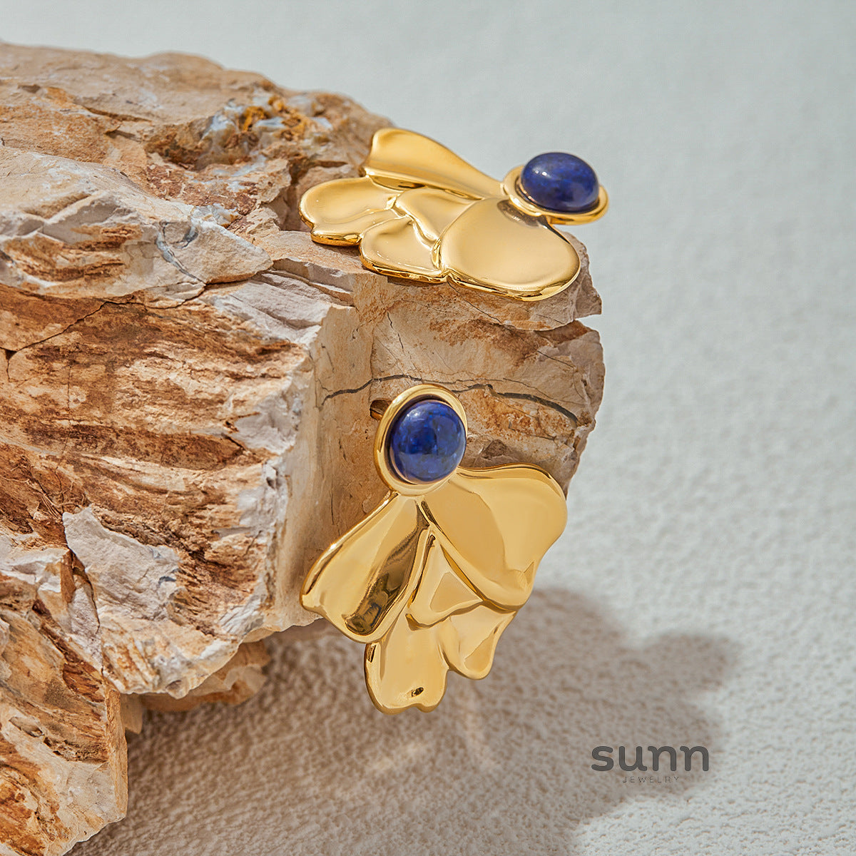 Madisyn Lapis Fan Drop Earrings [IX2UV5T5]