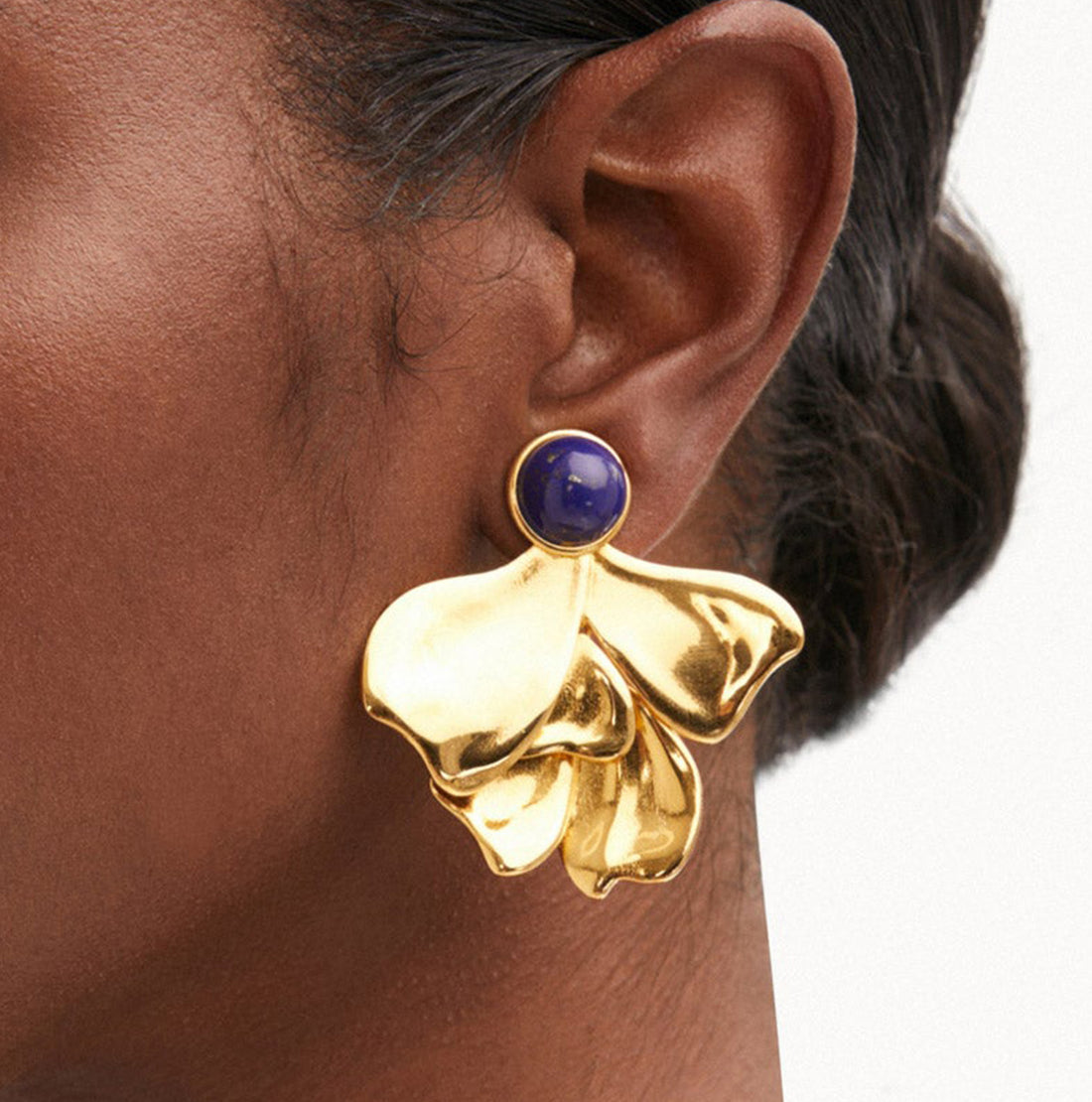 Madisyn Lapis Fan Drop Earrings [95V4CETN]