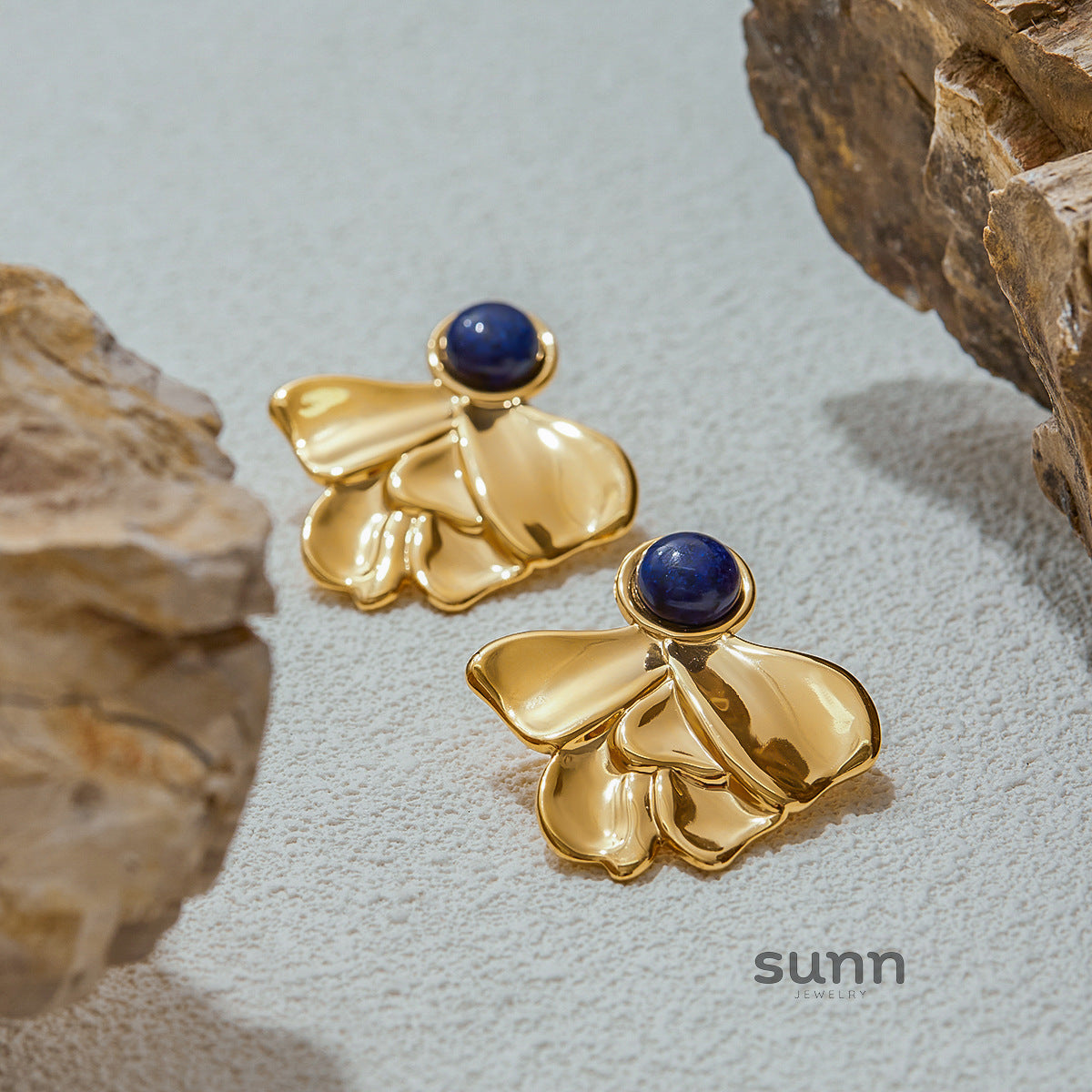 Madisyn Lapis Fan Drop Earrings [DCQQ0FOO]