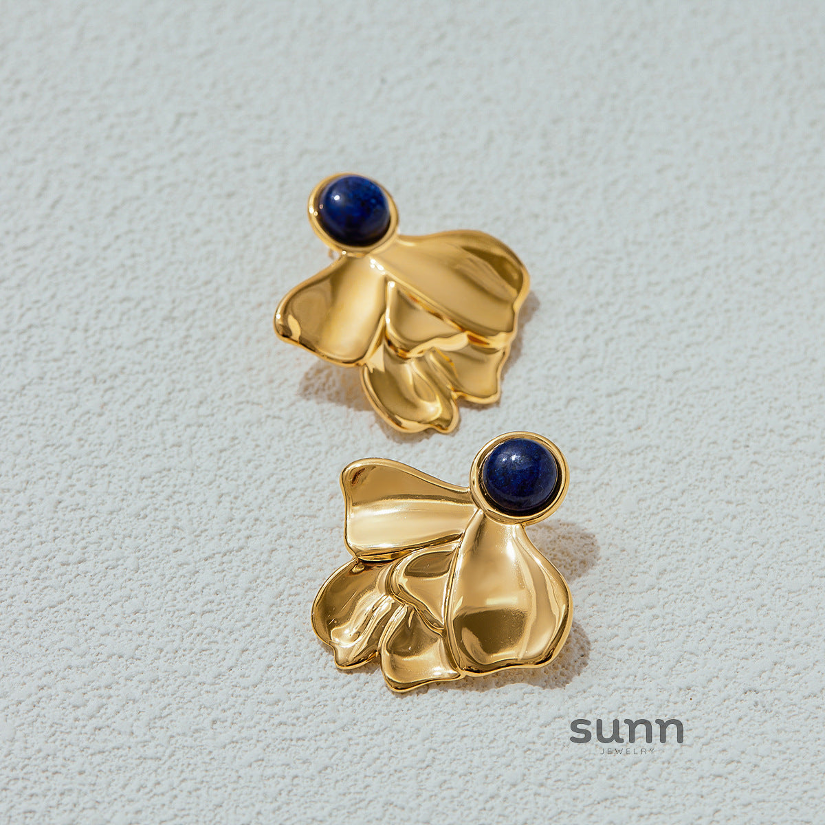Madisyn Lapis Fan Drop Earrings [X8G1VZ8Z]