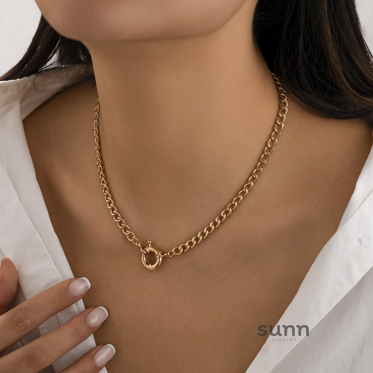 Madyson Geometric Chain Jewelry [OH3YW5AD]