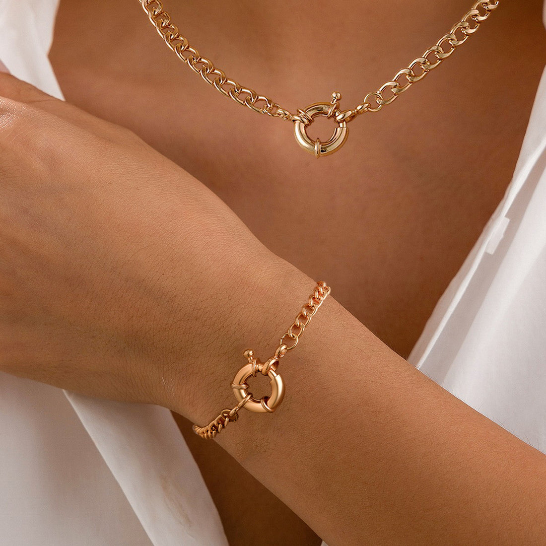 Madyson Geometric Chain Jewelry [RCZFSTAM]