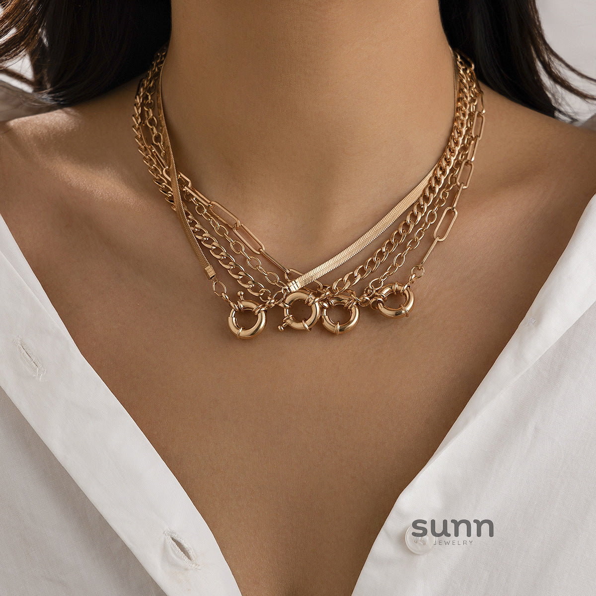 Madyson Geometric Chain Jewelry [E9KUICCR]