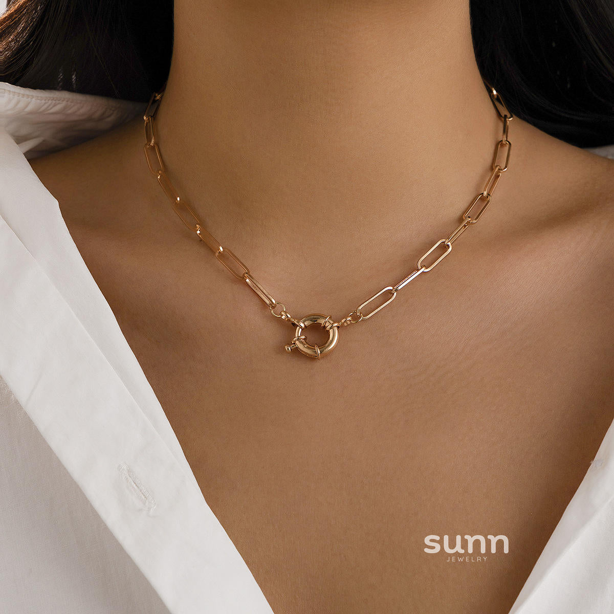 Madyson Geometric Chain Jewelry [V306LD2C]
