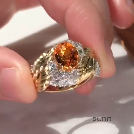 Madyson Gilded Zircon Ring [9ULEZSDE]