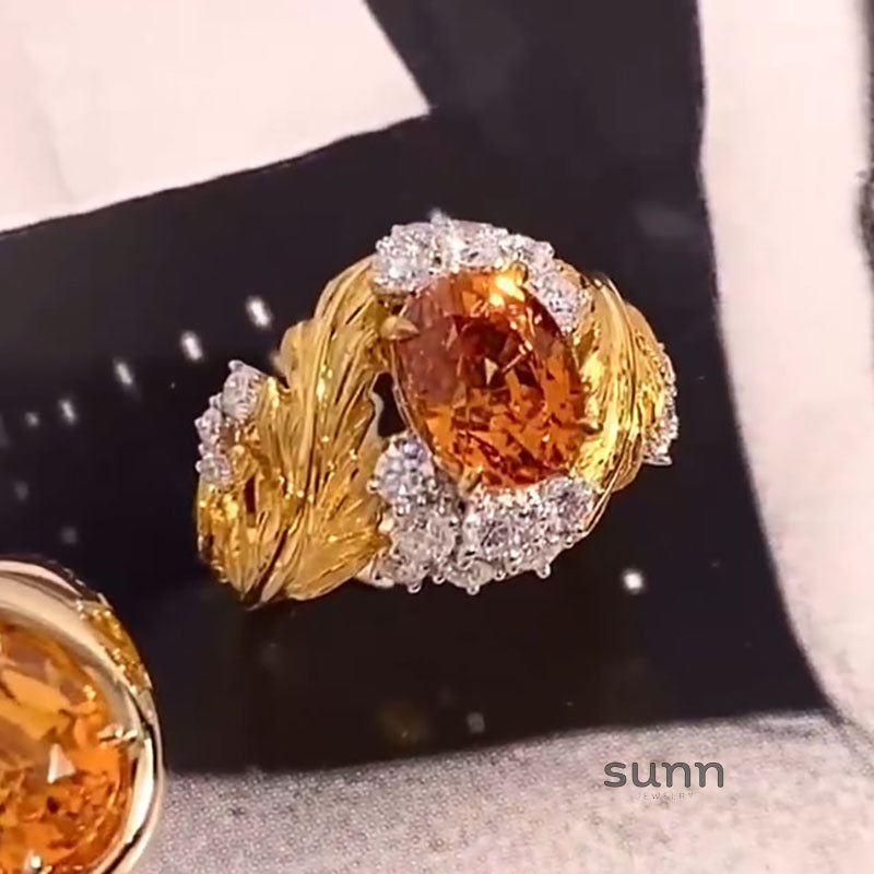 Madyson Gilded Zircon Ring [0AYYLY7Z]